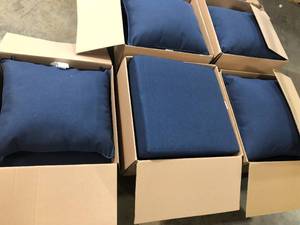 lot 44 image: Pallets with ARDEN SELECTIONS 24 in. x 24 in. 2-Piece Deep Seating Outdoor Lounge Chair Cushion in Sapphire Blue Leala Lot of 2 - good condition - review all pictures