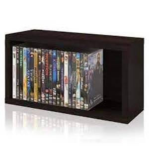 Way Basics zBoard Espresso Stackable CD Rack Storage Shelf