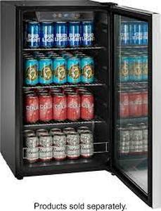 Insignia - 115-Can Beverage Cooler - Stainless steel