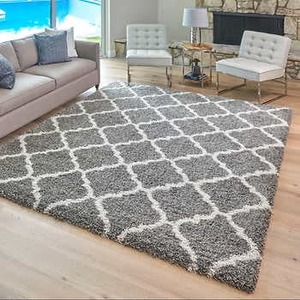 Thomasville Marketplace Luxury Trellis Shag Rugs 5 ft. 3 in. x 7 ft. 5 in.