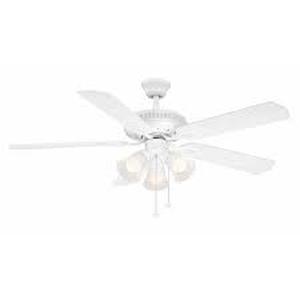 Hampton Bay Glendale 52 in. LED Indoor White Ceiling Fan with Light Kit