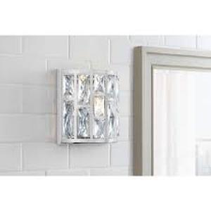 Home Decorators Collection Kristella 1-Light Chrome Indoor Wall Sconce