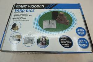 lot 97 image: giant wood yard dice