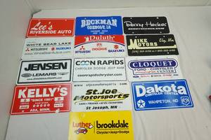 lot 113 image: dealer advertiser plates