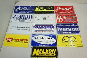lot 114 image: dealer advertiser plates