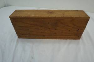 lot 121 image: antique wooden ink well case
