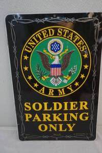 lot 148 image: army tin sign