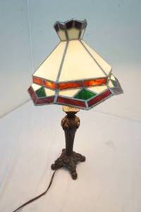 lot 163 image: stained glass lamp