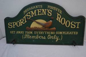 lot 186 image: pheasants forever sportsman roost hat rack