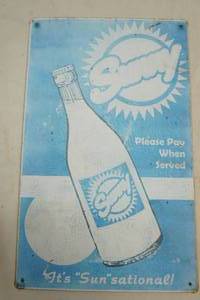 lot 190 image: sunny tin sign
