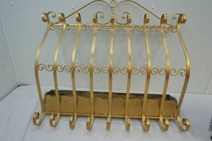 lot 199 image: vintage wall mount iron planter