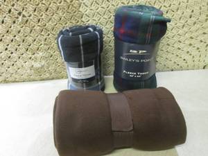 lot 145 image: (CSB) 3 Fleece Throws...