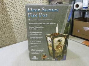 lot 173 image: (BS) Deer Scenes Fire Pot New...