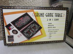 lot 215 image: (D-4) Casino Game Table 3 In 1 Fun ...