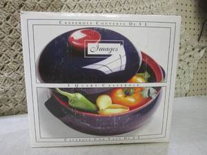 lot 220 image: (CSB) 3 Quart Cassserole Dish with ...