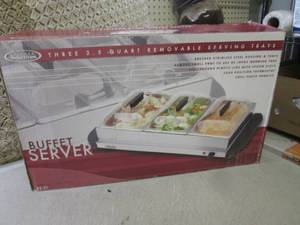 lot 238 image: (D-4) Buffet Server Three 2.5 Qt Re...