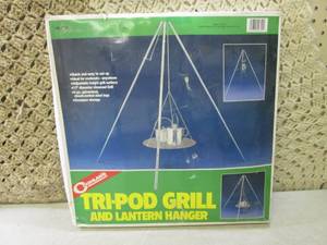 lot 252 image: (C-1) Tri-Pod Grill and Lantern Han...