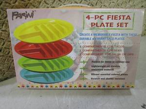 lot 282 image: (CSB) Parini 4pc Fiesta Plate Set...