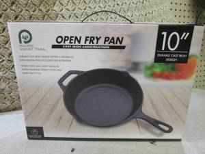 lot 290 image: (F-0) 10 Cast Iton Open Fry Pan...
