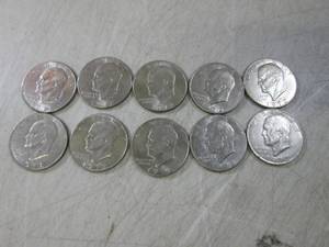 lot 298 image: (CNTR) 10 Ike Dollar Coins 1972...
