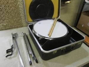 lot 6 image: (A-3) Premier 14 Snare Drum with S...