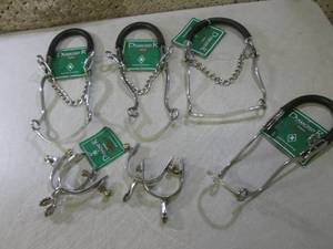 lot 58 image: (F-0) Diamond R Horse Bits and Spur...