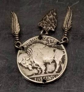 1937 US BUFFALO NICKEL JEWELRY PIECE