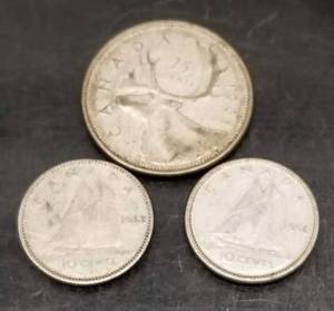 GROUP OF CANADA SILVER COINS AS PICTURED