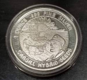 1 TROY OZ .999 FINE SILVER CARGILL AMERICAN FARMER IN AIRTITE