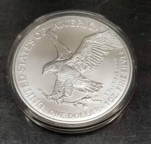 2022 AMERICAN SILVER EAGLE 1 TROY OZ .999 FINE SILVER IN AIRTITE