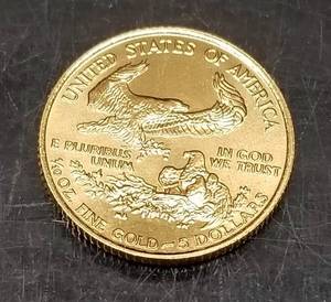 1990 AMERICAN GOLD EAGLE 110th TROY OZ FINE GOLD