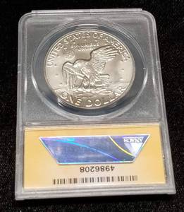 1974-D EISENHOWER DOLLAR MS65 ANACS HIGH GRADE COIN