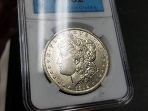 1892-O MORGAN SILVER DOLLAR MS62 PNGS SHARP COIN