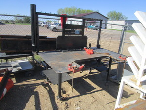 Steel Bench wRidgid Pipe Vises 48x80x38