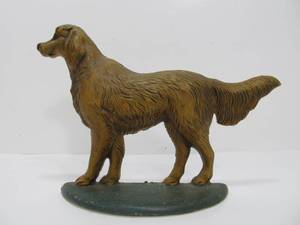 Painted Cast Iron Dog Doorstop&nbsp