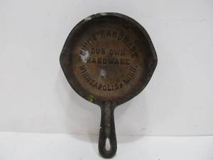 Old Vintage Small Advertising Cast Iron Skillet - Simms Our Own Hardware - Minneapolis