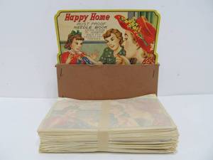 Full Box of Vintage 1930s era NOS Advertising Needle Books