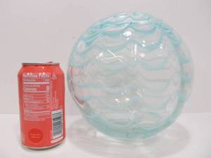 Large hand Blown Art Glass Ball Vase
