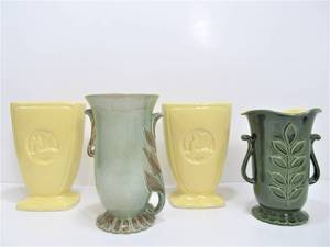 Group of Vintage Mid Century RED WING Art Pottery PlantersVases