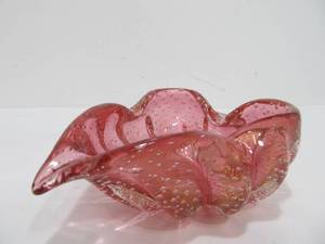 Hand Blown Heavy Art Glass Bowl