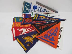 Set of Vintage 1960s NFL Football Team Pennants