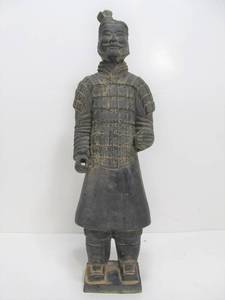 Large Chinese Terra Cotta Soldier Figure