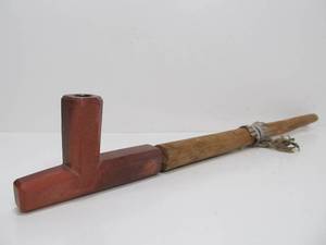 Native American Pipe w CatlinitePipestone
