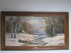 Robert Wood Approach of Winter Vintage Reproduction Art Print 31 x 55