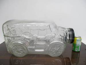 LARGE Vintage Classic Automobile Glass Jar