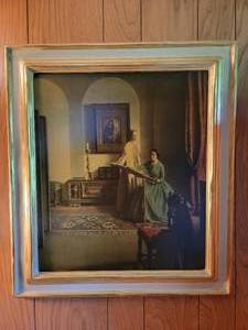 lot 37 image: Beautiful Framed Print of 1933 The Sampler by Leonard Campbell Taylor