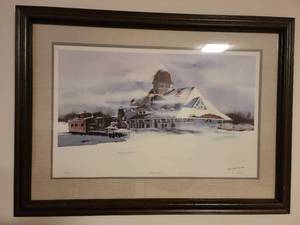 lot 57 image: Signed by Artist Framed Limited Edition Print Winter Winds by Dave Riebe