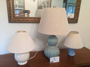Tiffany and Periwinkle Blue Lamp and Vase Collection