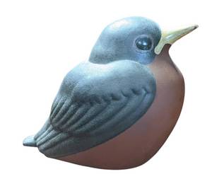 lot 118 image: Rare Vintage Signed Nicodemus Ferro Stone Robin