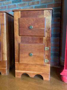lot 52 image: TWO HANDBUILT SIDE TABLES